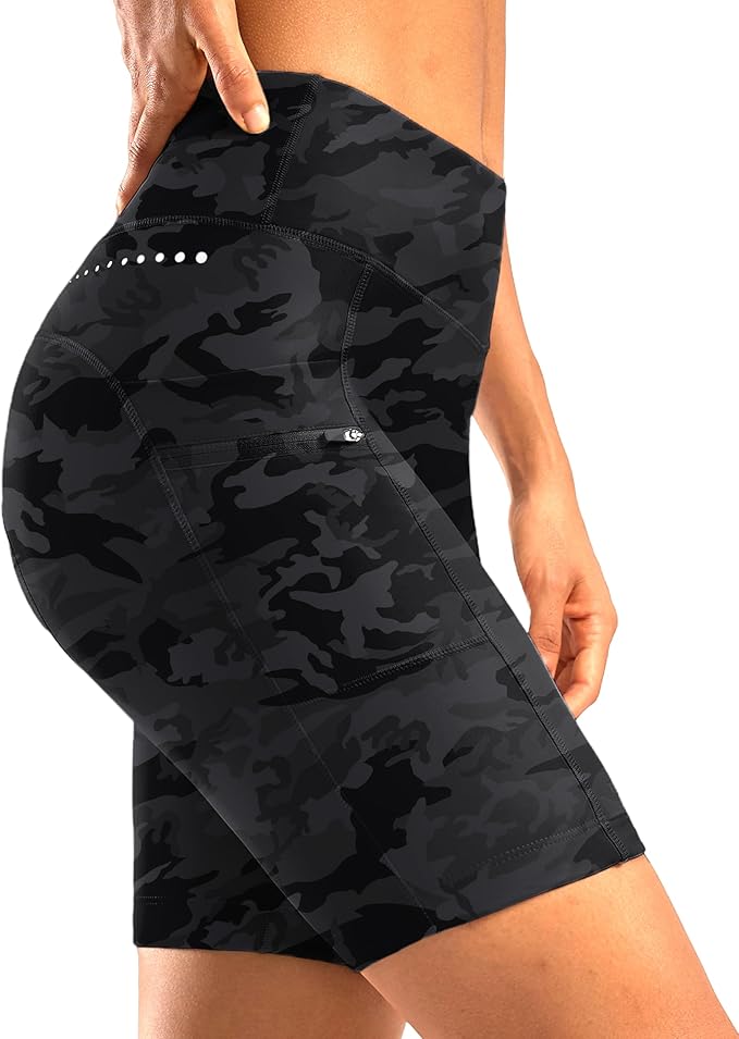 Women's 4D Padded Bike Shorts 5"/7" Riding Underwear Cycling Bicycle Road Biking Cycle Shorts for Women Zipper Pockets