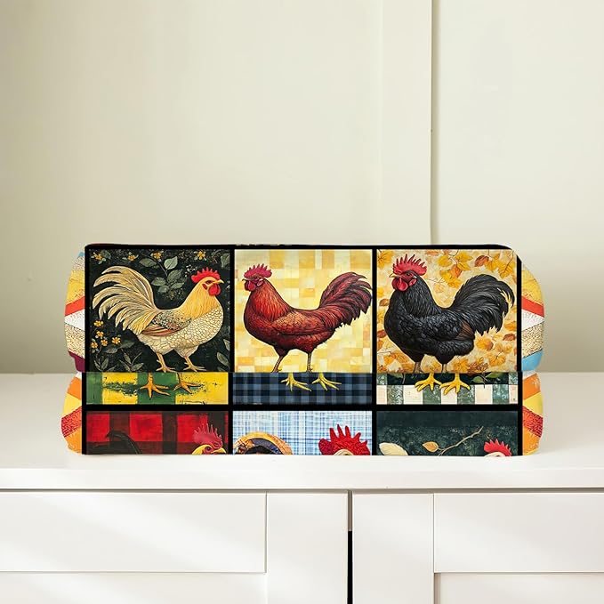Rooster Blanket, Chicken Throw Blanket, Farmhouse Rooster Gifts Blankets Stuff Fleece Flannel Plush for Women Men Boys Girls Lovers Adults Soft Bedding Gift for Sofa Bed Office Home Decor 80"x60"