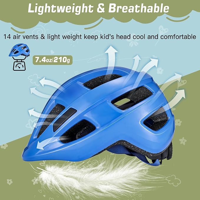 Zacro Kids Bike Helmet for Boys and Girls - from Toddler to Youth Ages 2-5/5-8/8-14 Years Old, Adjustable Multi-Sport Bicycle Skateboard Roller Skating Scooter Balance Bike Helmets for Children Safety