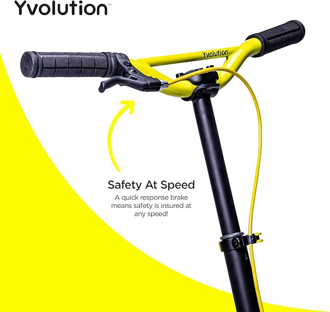 Yvolution Fliker Kids Drift Scooter, Adjustable Handlebar in 3 Heights, 3 Wheels, for Boys and Girls Age 7+ Years Old, Max User Weight 220lbs/100kg