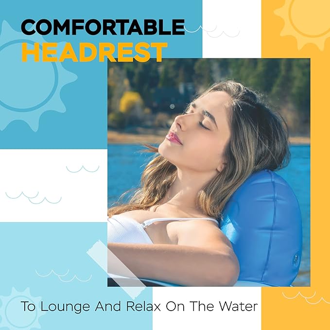 2025 New & Upgraded Sunlite Sports Heavy Duty River Tube Inflatable, Premium Water Float to Lounge Above Lake and River, Outdoor Water Raft Sport Fun, Recreational Use