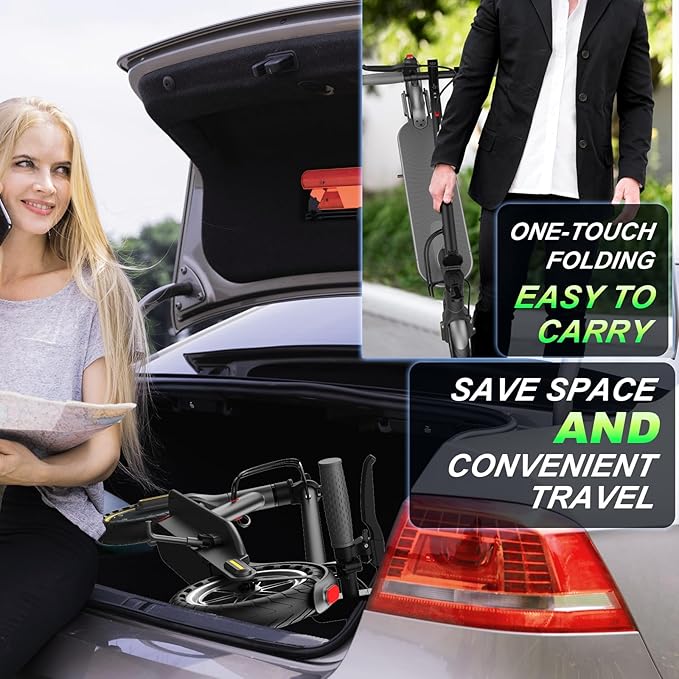 E Scooter for Adults 19-22 MPH 350/500W Motor 281/441Wh Battery,8.5"/10" Tires,Motorized Scooter Up to 22 Miles Range, Foldable Scooter with Double Shock Absorption/Bearing 265 LBS/APP Control