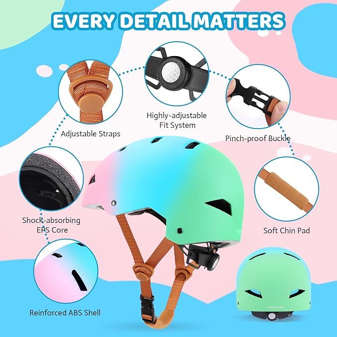 Kids Bike Helmet Ages 3-5-8-14, CPSC ASTM CPSIA Certified Toddler Helmet