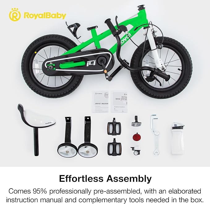 RoyalBaby Kids Bike EZ Balance to Pedal Dual Handbrake Toddlers Boys Girls Bicycle 12-20 Inch for Age 3-10 Years