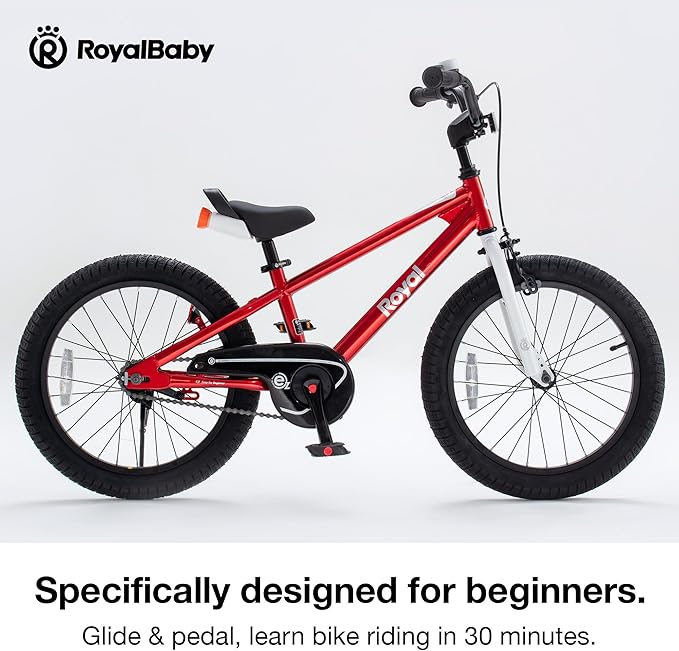 RoyalBaby Kids Bike EZ Freestyle Training Free Balance to Pedal Easy Learning Bicycle, 12-18 Inch for Toddlers to Big Kids