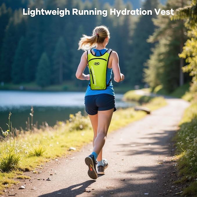 Maelstrom Running Hydration Vest, Hiking Backpack with 2L Water Bladder for Cycling Rave for Men Women