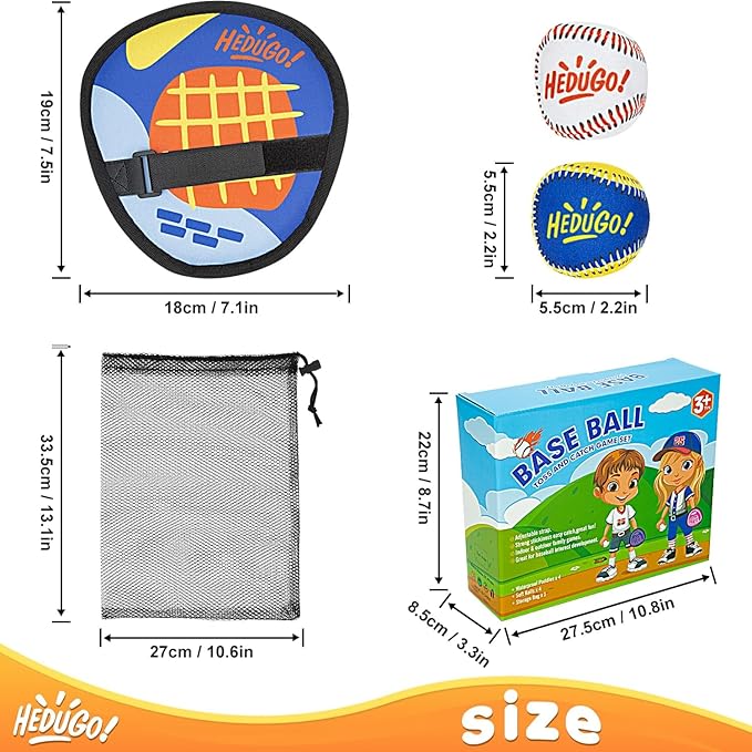 Ball and Catch Game Toss and Catching Ball Set Outdoor Toys for Kids at The Beach, Yard, Lawn Pool or Park Outside Games 4 Paddles 4 Balls Family Games for Kids and Adults Baseball Toys Gifts