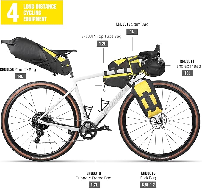 Bicycle Frame Bag Bike Triangle Bag Waterproof Bike Bag 1.7L with Dual Side Mesh Pockets for MTB Road Bike Cycling Commuting and Outdoor Adventures