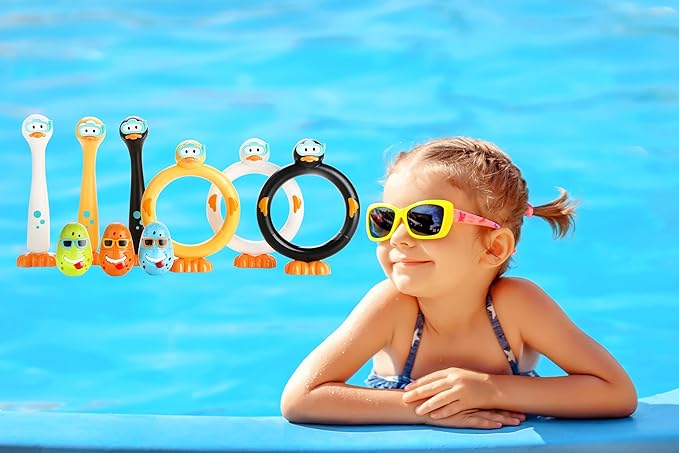 haomsj Swimming Diving Pool Sticks Toys for Kids, 3pcs Dive Clown Eggs, Summer Underwater Sinking Pool Toys for Boys and Girls Ages 8-12