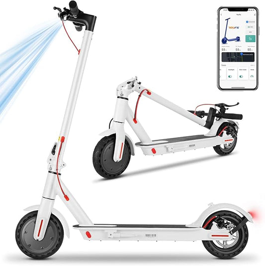 Caroma Electric Scooter,630W Peak Motor,20 MPH Max Speed & 18 Miles Long Range,8.5" Solid Tires,Dual Braking System with Cruise Control,Foldable E-Scooter with Smart APP Lock for Adults and Teens