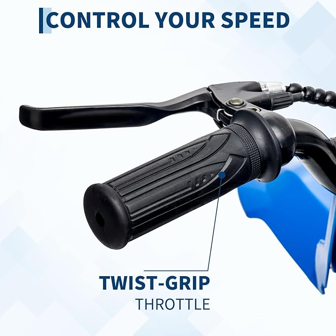 24V Electric Dirt Bike for Kids, 350w Electric Motorcycle for Kids - Up to 13.67Mile/h Long-Range, Ride on Motorcycle with Rear Wheel Suspension, 12 Miles Range, Twist Grip Throttle, Rubber Tire