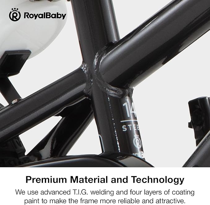 RoyalBaby Kids Bike EZ Freestyle Training Free Balance to Pedal Easy Learning Bicycle, 12-18 Inch for Toddlers to Big Kids