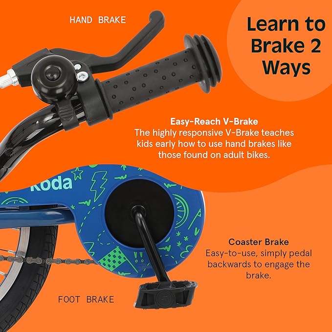 Retrospec Koda Plus Kids Bike for Boys & Girls Ages 4-6 Years - 16" Children's Bicycle, Adjustable Seat & Handlebars