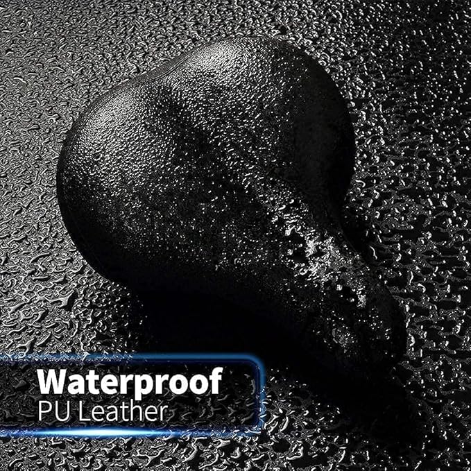 Xmifer Oversized Bike Seat, Comfortable Bike Seat - Universal Replacement Bicycle Saddle - Waterproof Leather Bicycle Seat with Extra Padded Memory Foam - Bicycle Seat for Men/Women