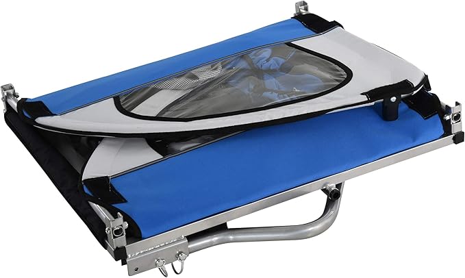 Aosom 2-Seat Child Bike Trailer for Kids with a Strong Steel Frame, 5-Point Safety Harnesses, & Comfortable Seat