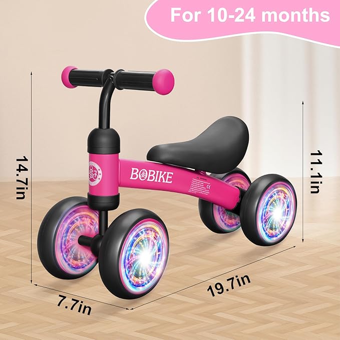 Baby Balance Bike Toys for 12-36 Months Kids Toy Boy and Girls Gifts Toddler Best First Birthday Gift Children Walker No Pedal Infant 4 Wheels Bicycle