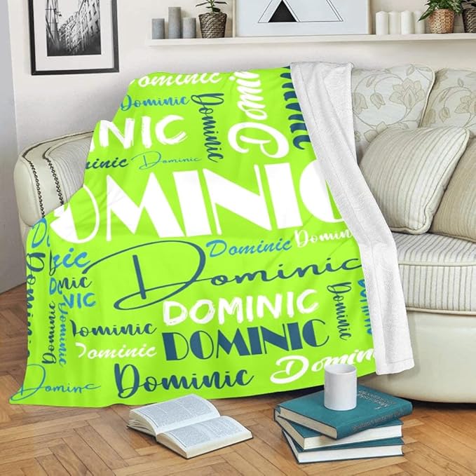 Dr.TOUGH Personalized Name Blanket Personalized Blanket for Adult Kids Flannel Customized Personalized Blankets and Throws
