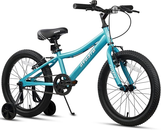 AVASTA Bilbo 18 20 Inch Kids Bike for Boys Girls 5-10 Years Old, Retro Style High Carbon Steel Bicycle with Adjustable Handlebars and Seat, Dual V-Brakes, Kickstand, Multiple Colors