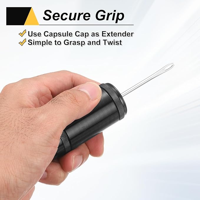 HARFINGTON Tubeless Bicycle Tire Repair Kit Bike Patch Tool Fix Puncture Flat with Plug Tool and Plugs for MTB Road Bicycle Tires, Black