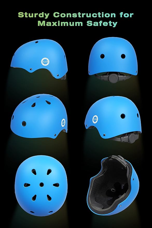 XJD Kids Bike Helmet,Multi-Sport Protective Gear Set for 3-5-8-14 Years Boys Girls with Knee and Elbow Pads Wrist Guards fit Roller Skates,Cycling,Skateboarding,Skating Scooter