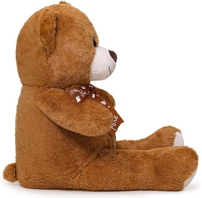 Teddy Bear Stuffed Animal 16'' Small Teddy Bear Plush Toy Gift for Valentine Christmas Birthday Dark Brown