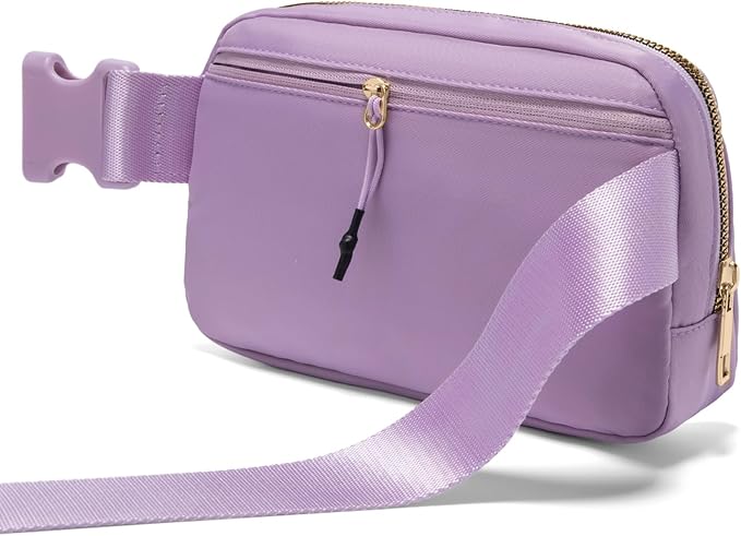 Gitus Birthday Gifts for 8 9 10 11 12 13 Year Old Girls Personalized Fanny Pack Crossbody Bags with Initial Letter Patch Belt Bag for Teen Girls Cute Trendy Stuff Travel Essentials (Lavender-H)
