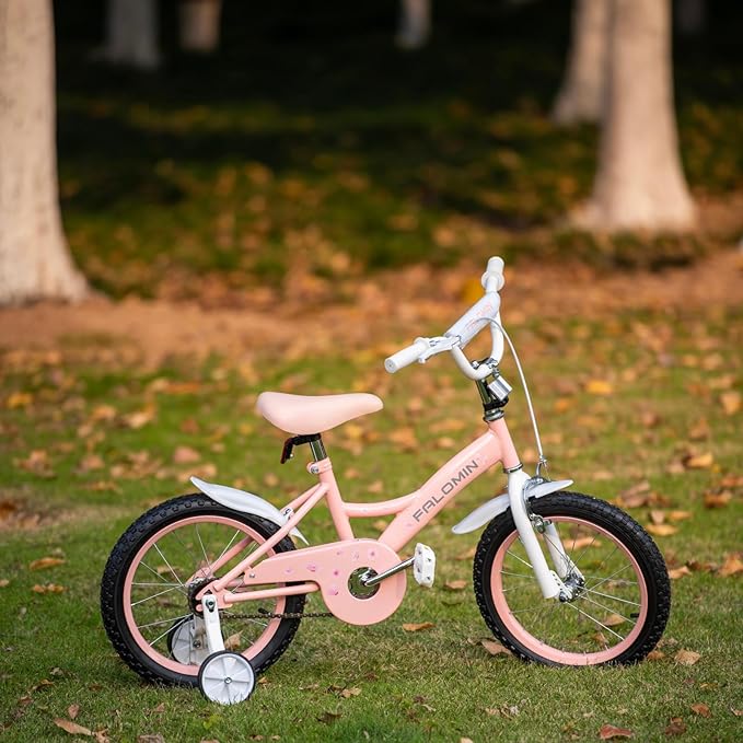 14/16/18 Inch Children’s Bike for Toddlers Kids Ages 3-9, Safe Non-Slip Tires, Removable Training Wheels, Coaster Brake, Easy Assembly, Perfect for Boys and Girls, Multiple Color