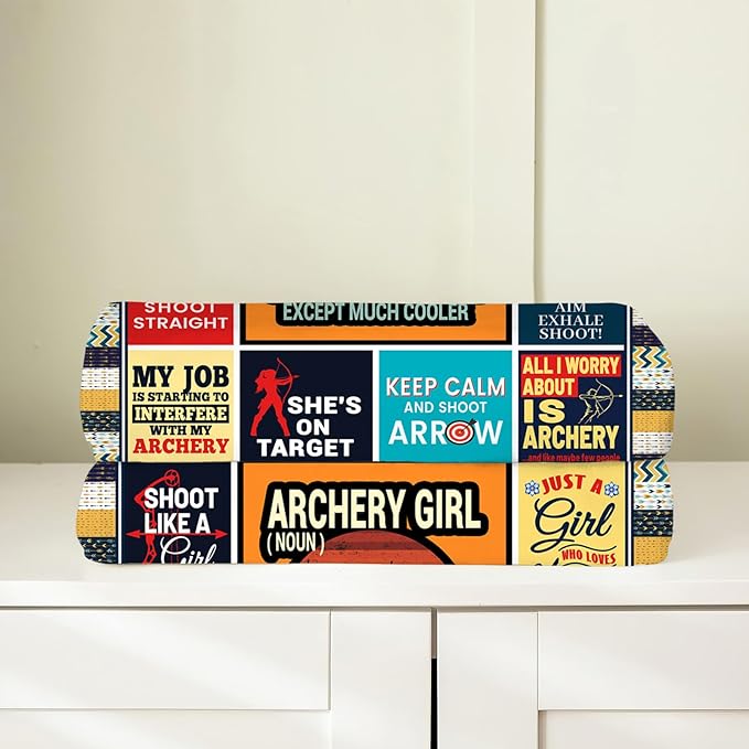 Archery Blanket, Archery Throw Blanket, Sports Gifts Blankets Stuff Fleece Flannel Plush for Girls Women Men Boys Lovers Adults Soft Bedding Gift for Sofa Bed Office Home Decor 60"x50"