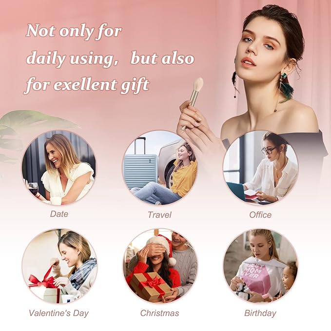 All in One Makeup Kit - Set for Women, Girls & Teens, Include 10 Colors Eyeshadow Palette, Lip Gloss, Eyebrow Eyeliner Pencil, Waterproof Mascara, 6 Pcs Brushes (Pink Kits)