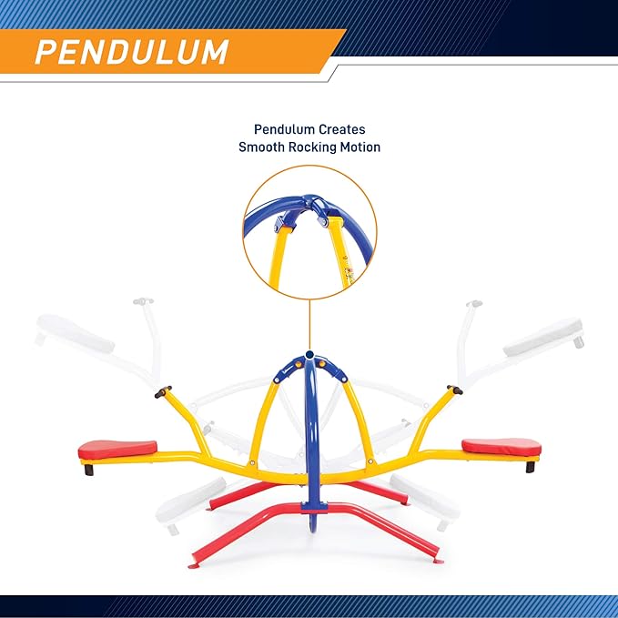 Gym Dandy Indoor & Outdoor Playground Equipment Teeter Totters, 360 Spinning Seesaw, Swing Set for Children Exercises Age 3-12