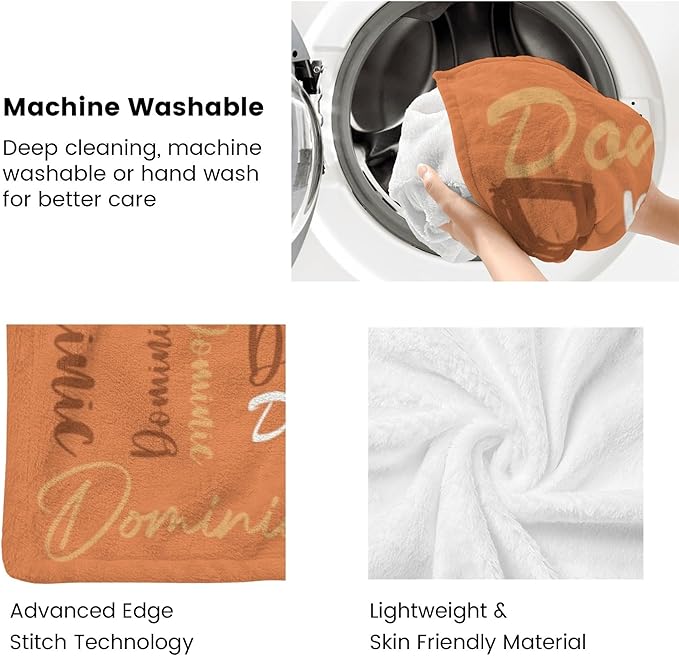 Dr.TOUGH Personalized Name Blanket Personalized Blanket for Adult Kids Flannel Customized Personalized Blankets and Throws