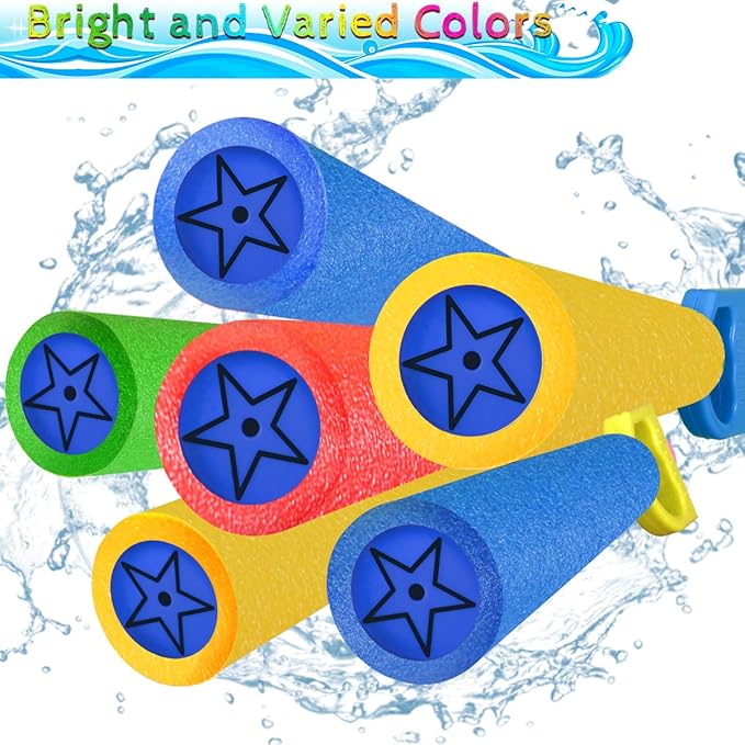 Water Squirter for Kids-6 Pack 35ft Range Water Shooter Water Blaster for Kids Foam Pool Water Gun Cannon for Boys Girls Adults Summer Fun in Swimming Pool, Beach
