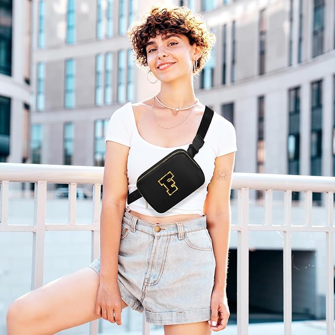 2025 Graduation Gifts for Girls Women Teen Her, Girl Belt Bag Crossbody Fashion Waist Packs Cute Trendy Stuff Essentials Accessories (Black,F)