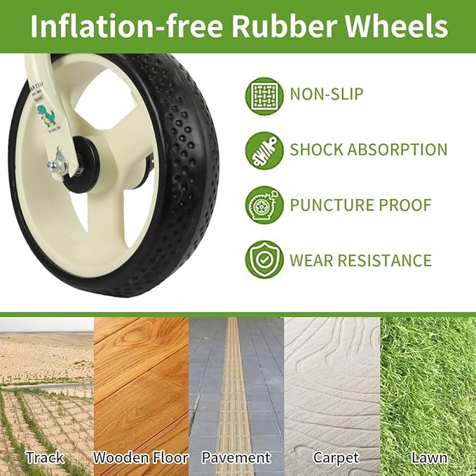 Dinosaur Kids Tricycle for Rider, Toddlers 2-6 Years - Trike Bike with Music, LED Lights, Storage Basket & Rubber Wheels | Indoor/Outdoor Big Wheels Bike Gift for Boys & Girls (Yellow)