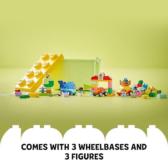 LEGO DUPLO Classic Cars and Trucks Brick Box Building Blocks - Learning & Educational STEM Toys for Toddlers, Ages 1.5+ Years - Develops Fine Motor Skills - Gift for Christmas - 10439
