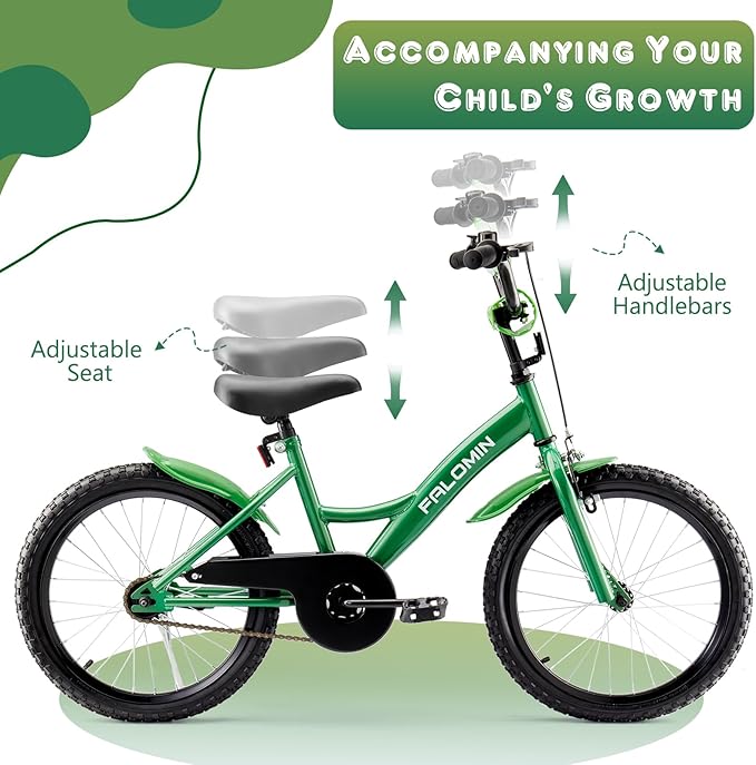 14/16/18 Inch Children’s Bike for Toddlers Kids Ages 3-9, Safe Non-Slip Tires, Removable Training Wheels, Coaster Brake, Easy Assembly, Perfect for Boys and Girls, Multiple Color