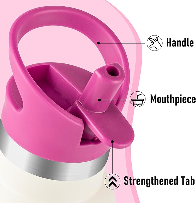 12oz Kids Water Bottle – Insulated Stainless Steel Bottle with Straw Lid, BPA-Free, Leak-Proof, for Toddlers & School Use