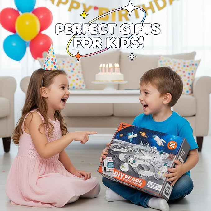 Race Track Set for Kids - Best Birthday Gift for Boys 3 4 5 6 7 Years Old, 290+ PCS DIY Flexible Tracks Toys with Cars