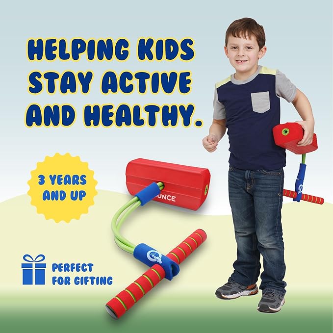 New Bounce Pogo Stick for Toddlers - Foam Jumper for Age 3,4,5,6,7,8 - Outdoor Jumping Toys - Birthday Gift for Toddler Girls and Boys