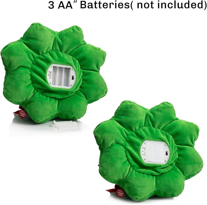 HollyHOME Animated Christmas Plush Toy Singing and Dancing Christmas Tree Plush Christmas Decoration Gifts for Kids 12.5 Inch