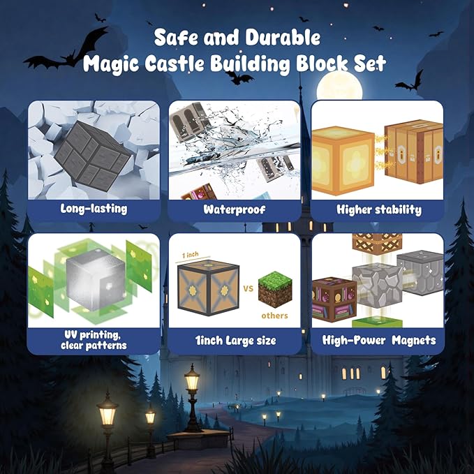 Magnetic Blocks-120PCS Magnets Cubes, Cherry Blossom Magnetic Building Blocks Toddler Toys for Age 3-4 5-7 6-8,STEM Sensory Toys Birthday Gifts for 3+ Years Old Boys & Girls