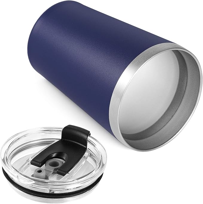 VEGOND 12oz Tumbler Stainless Steel Tumbler bulk Vacuum Insulated Double Wall Travel Tumbler with Lid and Straw Reusable Tumbler, Navy blue 12 Pack
