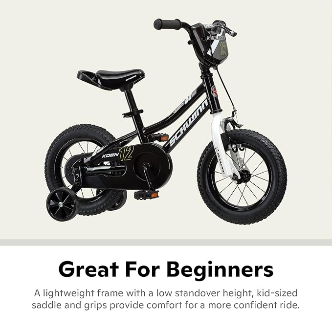 Schwinn Elm and Koen Bike or Balance Bike, 12-20 Inch Bike for Kids Ages 2-13, Black, Blue, Red, Teal, Pink or Purple, SmartStart Ergonomic Design, Adjustable Seat Grows with Child, Training Bicycle