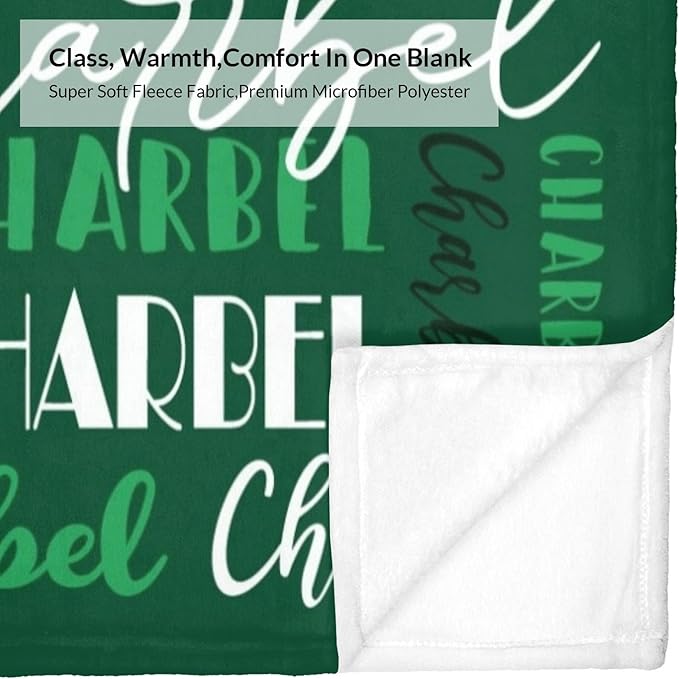 Name Blanket Personalized Blanket for Adult Kids Flannel Customize Throw Blanket Custom (Color 19, 30 x 40 Inches)