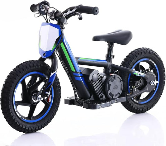 Electric Dirt Bike for Kids 3-6, 170W Racing Experience Lightweight Motorcycle, New Aluminum Frame with 2 Power Modes, 24V Detachable Battery, 12 Inch Knobby Tires