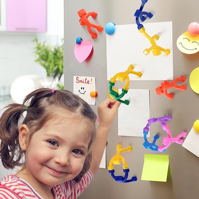 6 PCS Magnetic Travel Toys for Kids, Creative, Portable and Educational, Magnetic-People-Magnet-Men: Cute Robot & Funny Magnets, Small Fidget Toys for Classroom Prizes, Easter Egg Stuffers, Office