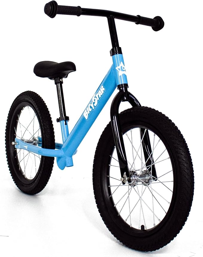 16 Inch Kids Balance Bike for 5-8 Year Old, No Pedals, Air Tires, Footrests, Adjustable Height for Big Boys, Girls