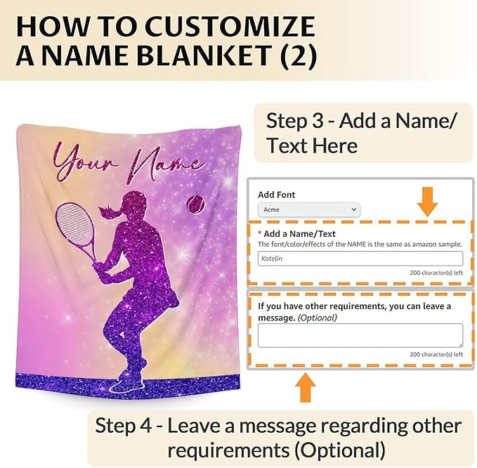 Personalized Girls Blanket Gifts- Tennis Throw Blanket for Women Kids Teens- 50x60 Inches Pink Soft Fuzzy Sport Blankets for Nap Couch Sofa Bed- Custom Tennis Lovers Gifts