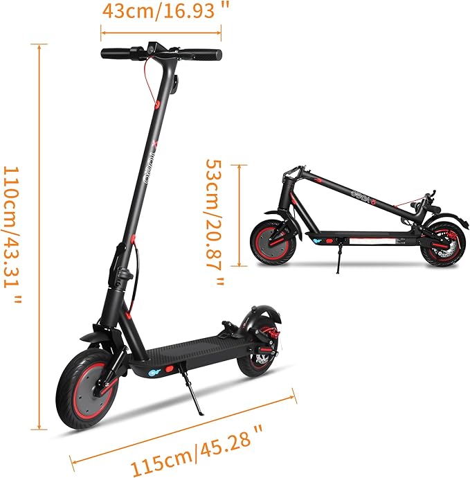 Electric Scooter Adults 16/22 Miles Long Range 8.5"/10" Tires Scooter Electric 500W Motor Brake Pad Lock Portable Foldable E Scooter for Adults Commuting