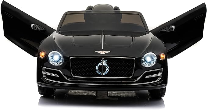 Licensed Bentley EXP12 Kids Ride on Toy Car, 12V Battery Powered Children Electric 4 Wheels w/Parent Remote Control, Foot Pedal, 2 Speeds, Music, Aux, LED Headlights (Black)